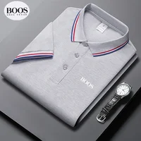 Polo décontracté BOOS Gold Label, streetwear d'été, manches courtes, hauts décontractés pour affaires, vêtements respirants à séchage rapide, polo 4