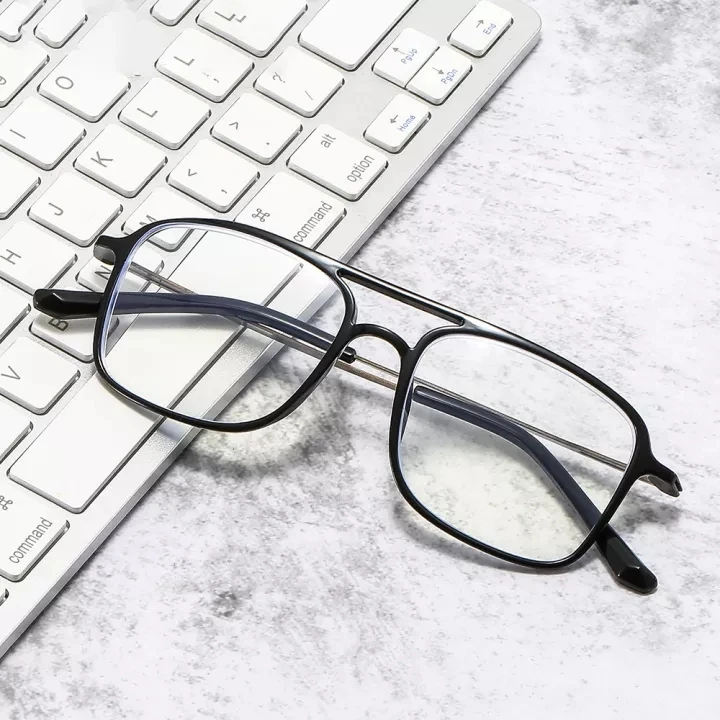 Men Reading Glasses Fashion Double Bridge Hyperopia Eyeglasses TR90