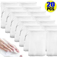 1-20PCS Hangable Soap Bags Bath Shower Gel Facial Cleanser Foaming Mesh Bags Body Soap Cleanser Bubble Net Bags Cleaning Tools 1
