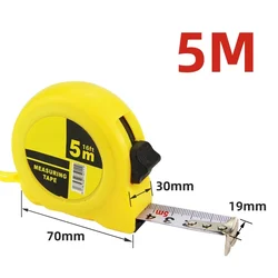 Durable Metric Steel Tape Measure - 2m, 3m, 5m Options Available (Steel 5M 19mm)
