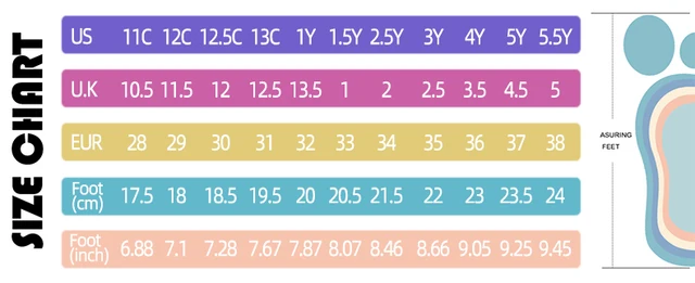 Euro Y Shoe Size Age Shoe Conversion Chart Women's In Youth