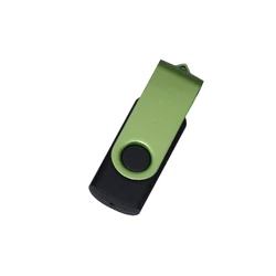 Vibrant Waterproof Rotatable High-Speed USB Flash Drive - Multiple Storage Options - 4GB (Green)