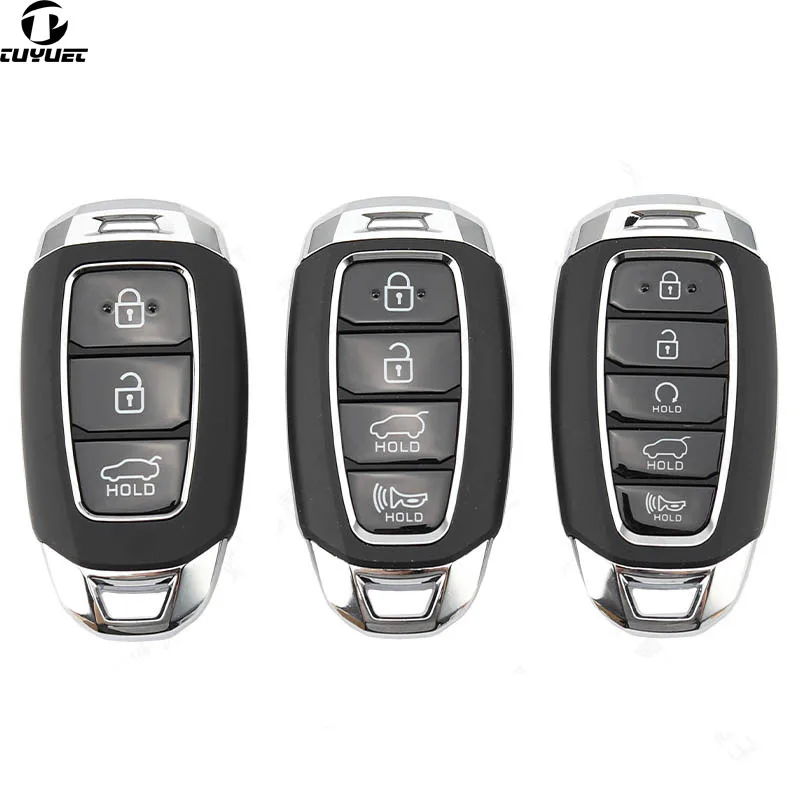 3/4/5 Pulsanti Smart Remote Key Shell Per Hyundai Festa Elantra Ix35 New Santa Fe Car Key Blanks Case Con Adesivo