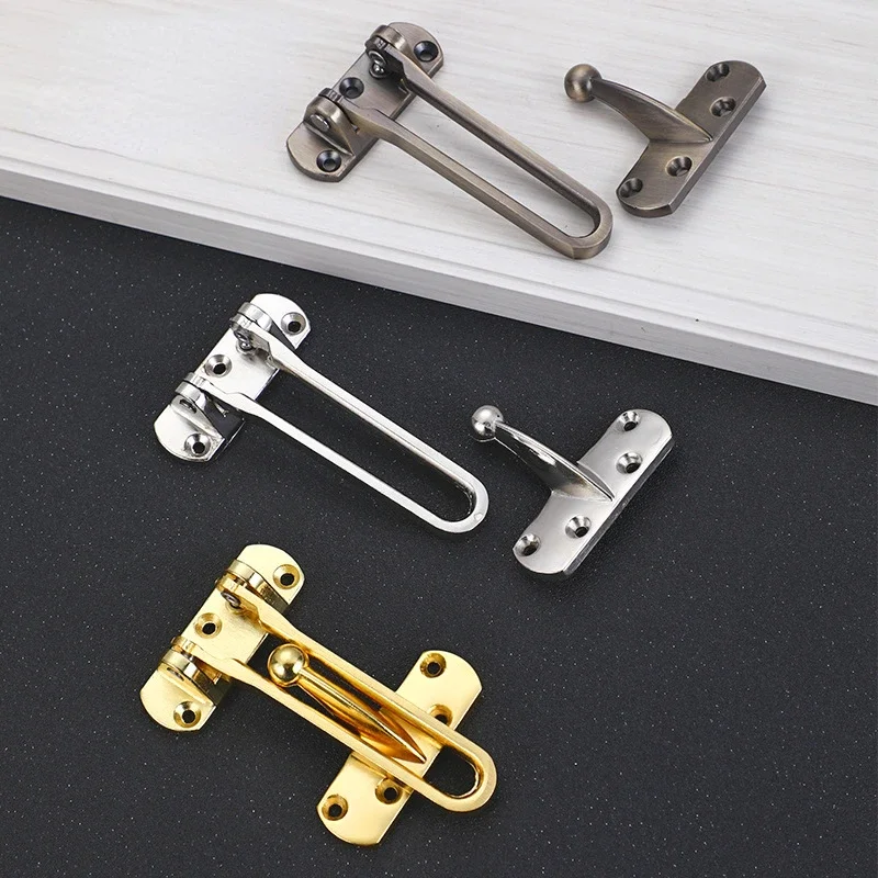 Door latch anti-theft buckle door buckle door bolt lock hasp anti-lock household thickening mute anti-rust