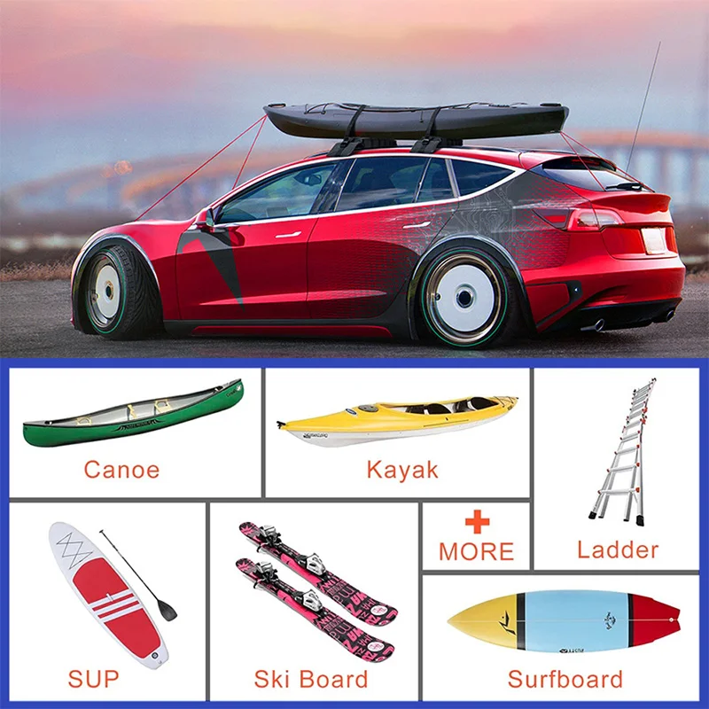 Car Roof Luggage Soft Rack Pads for Snowboard Windsurfing Car Surfboard ...