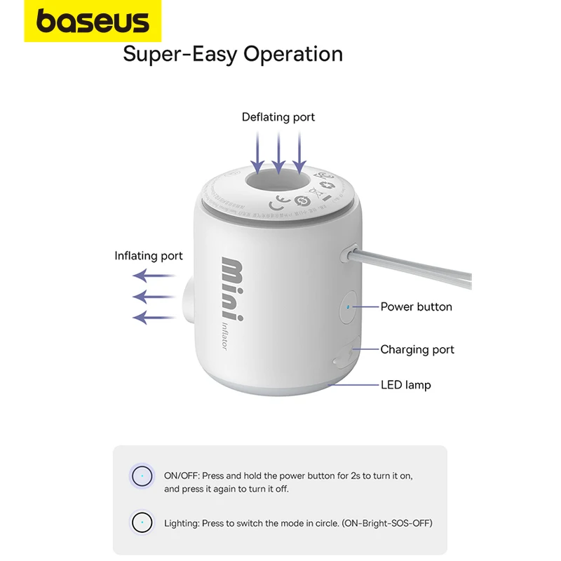 Baseus Mini Wireless Air Pump 6