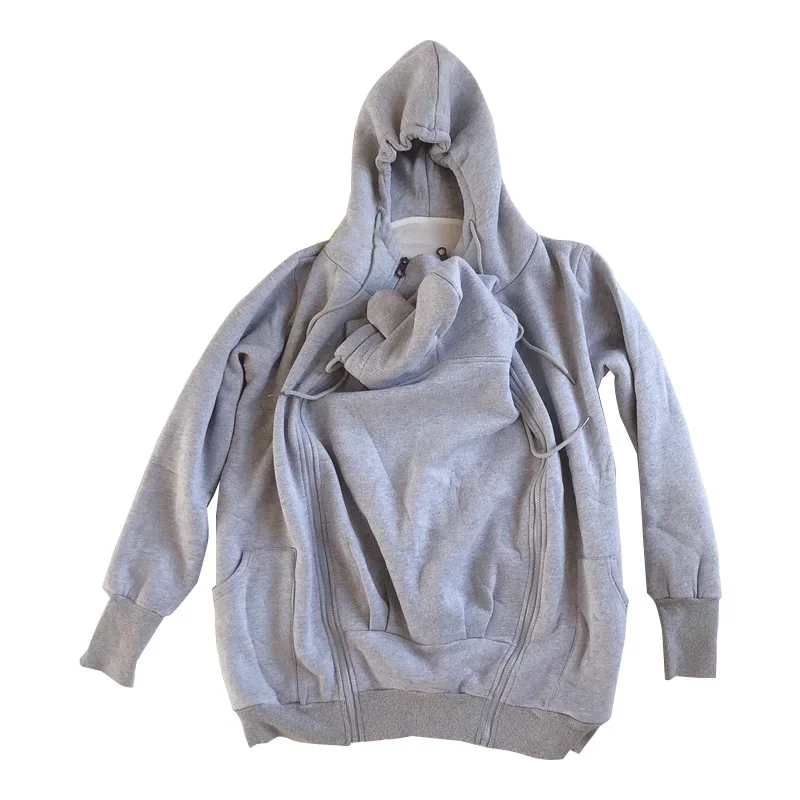 Winter New Baby Thicken Hoodies Kangaroo Dad&Mom Maternity Coats Pregnant Loose Fashion Cotton Baby Carrier Hooded Jackets