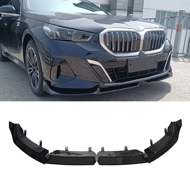 

Front Bumper Splitter Lip Spoiler Diffuser Guard Body Kit Cover For BMW 5 Series G60 M Sport 2023 2024 ABS Body Kit Tuning