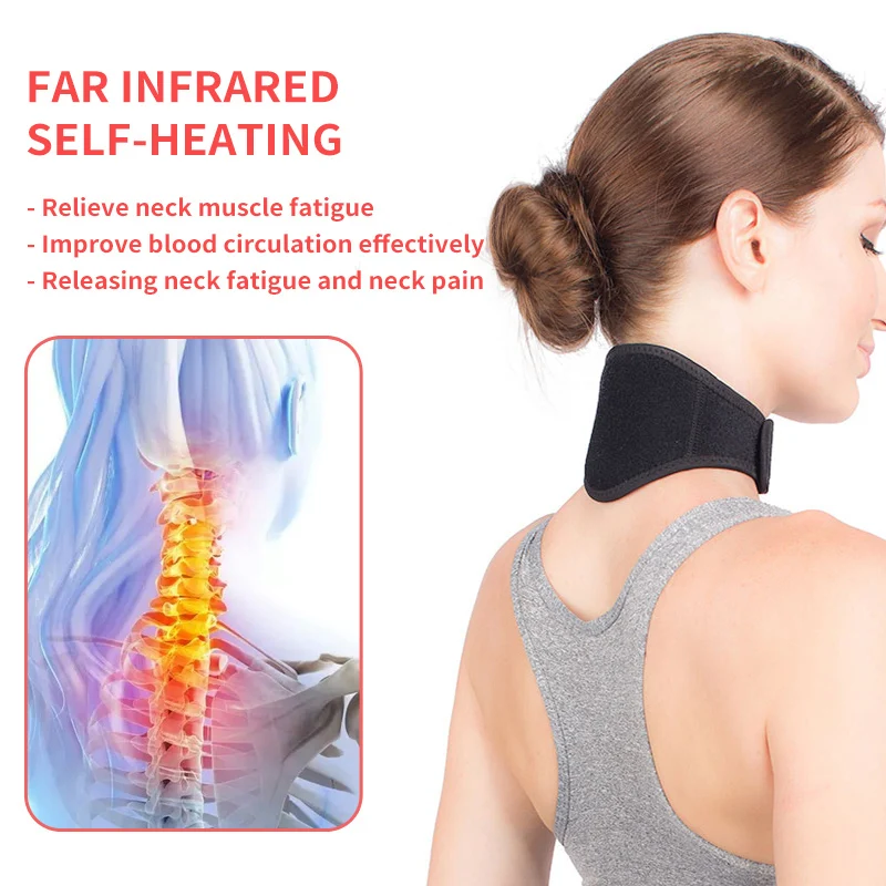 Tourmaline Neck Brace Self-heating Neck Wrap Band Health Care Cervical Spondylosis Pain Relief Magnetic Therapy Neck Pad 2