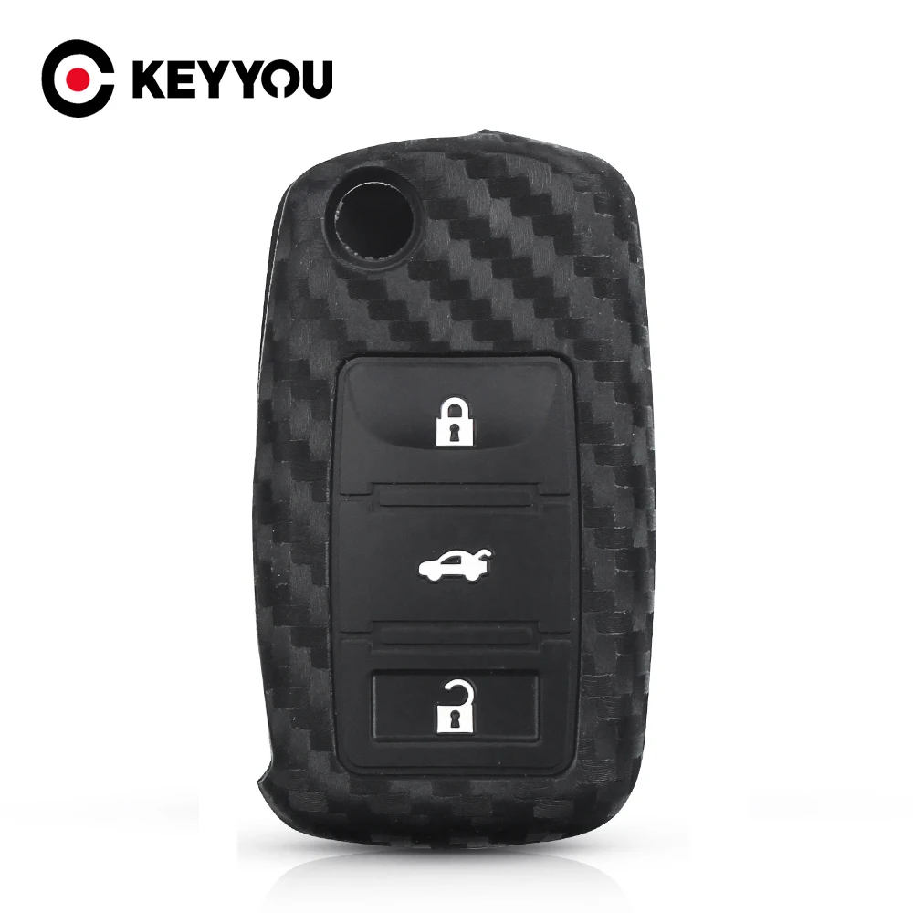 Keyyou Silicone Car Key Cover Case For Volkswagen Polo Tiguan Vw Passat