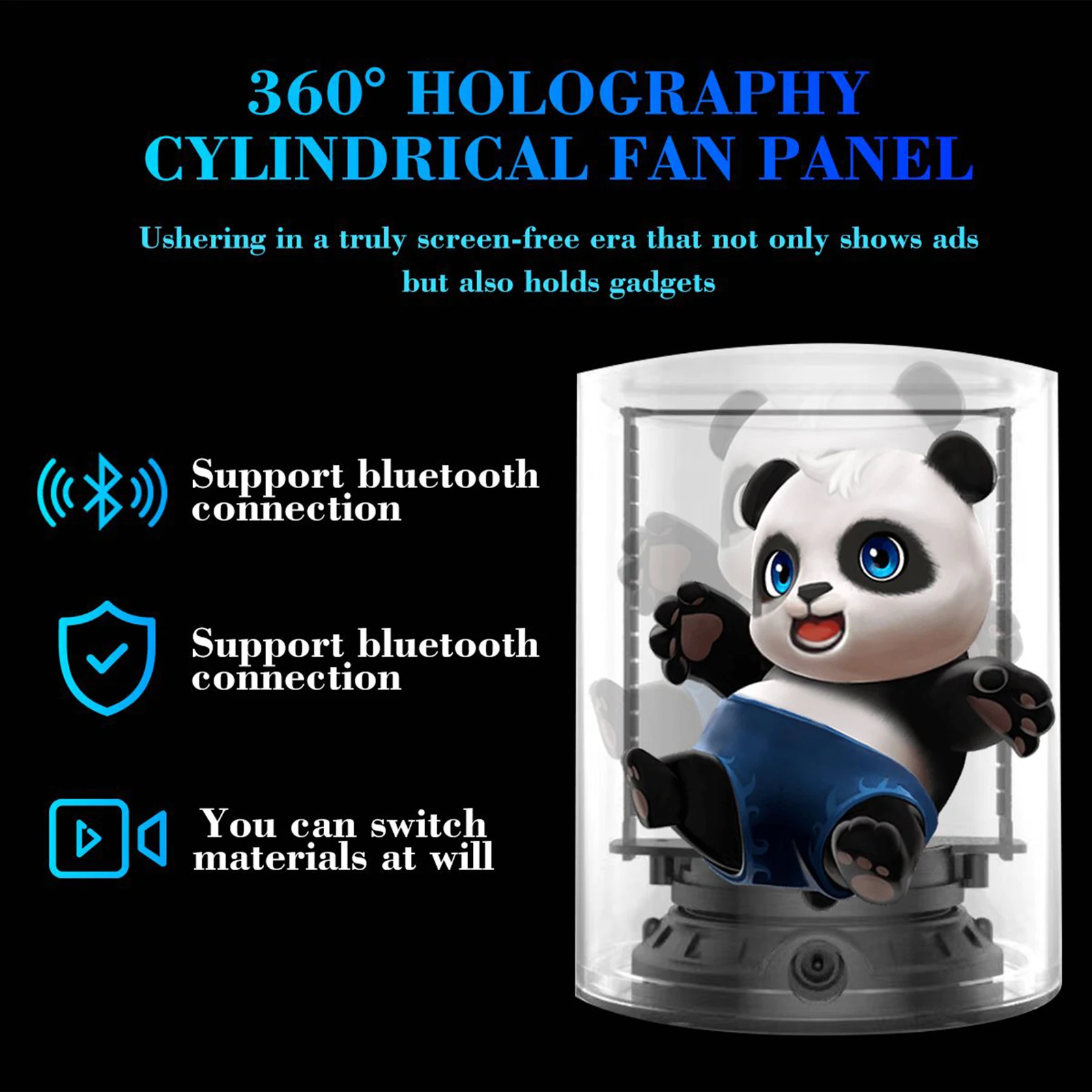 

3D голографический проектор, светодиодный проектор, зеркальные бусины, угол обзора 360 градусов, цилиндрический вентилятор, экран, рекламный дисплей, машина