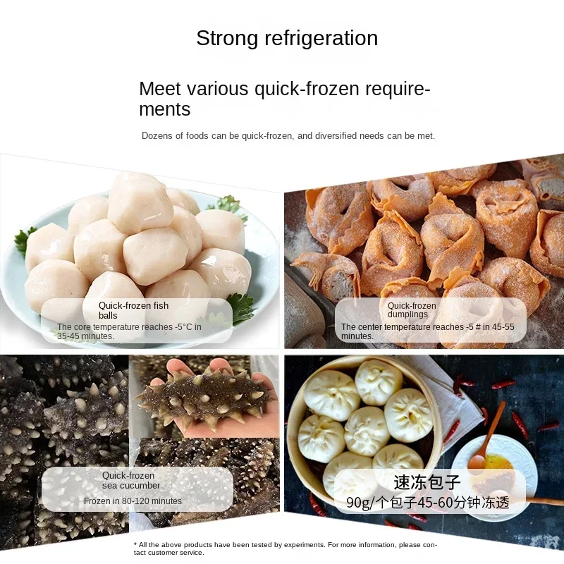 Commercial Quick Freezing Machine Sea Cucumber Seafood Fryer Fast Frozen Refrigerator Low Temperature Rapid Freezer Freezer 220v