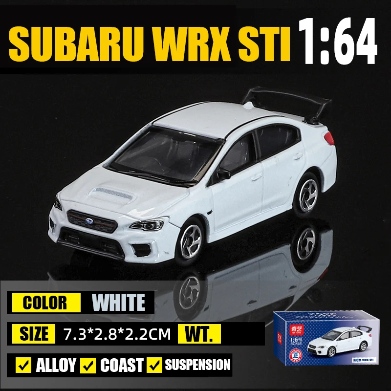 MINI 1/64 Subaru WRX STI Super Racing Alloy Diecast Miniature Car