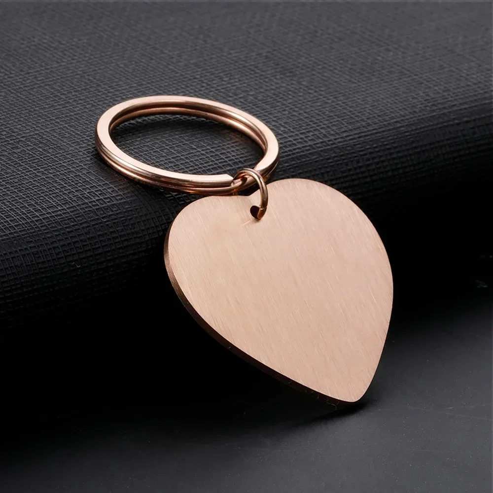 

Heart Date Keychain Gift Anniversary Stainless Cat Customized Id Tags Collar Valentine Initials For Plate 20sets Day Steel Dog