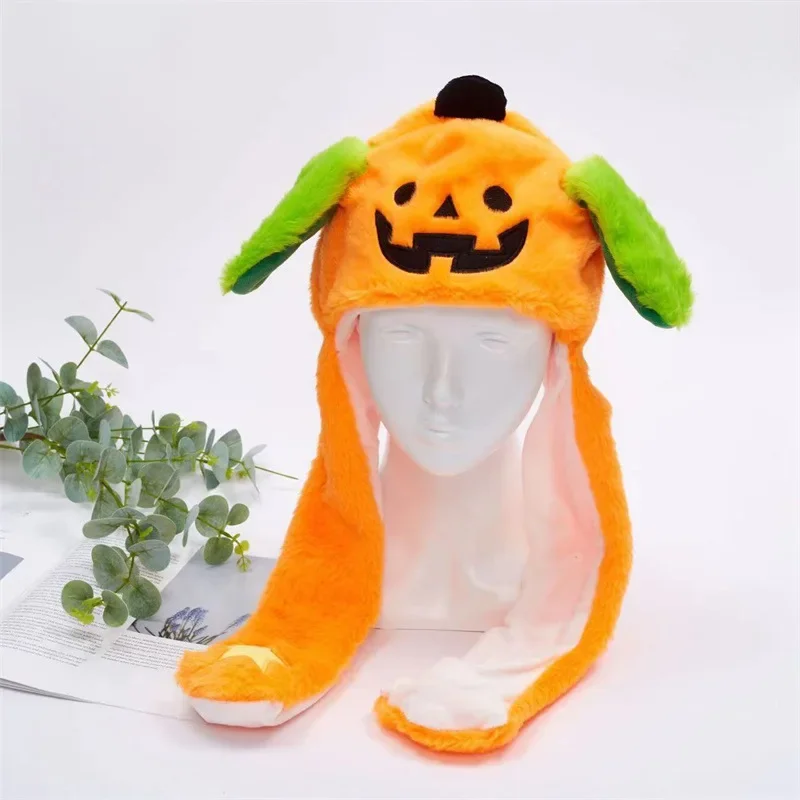 thumbnail image 1 of Gorro para niños con orejas de conejo pequeñas y cálidas de un solo tirón con diseño de Pikachu Panda de Pokémon para otoño e invierno, 1 of 5