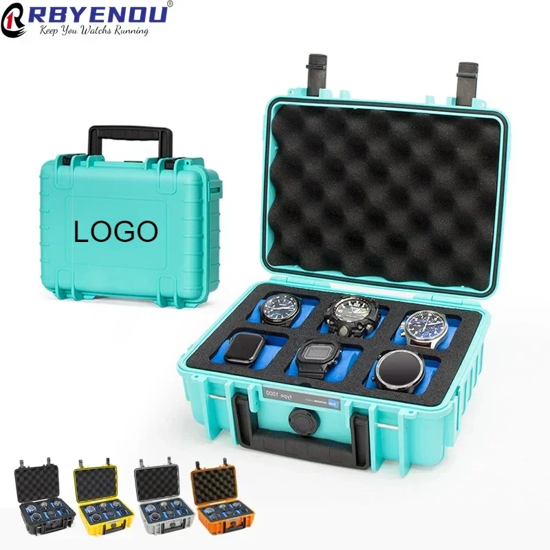 6 Slots Waterproof Moisture-proof Boxes Special Storage of Valuable Watches Organizer Men Storage Watch Case Customizable Logo