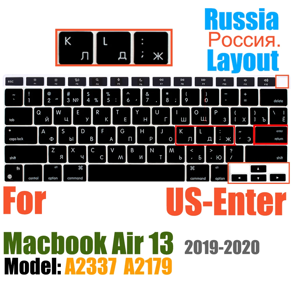 Waterproof Protective Silicone Keyboard Cover with Touch ID