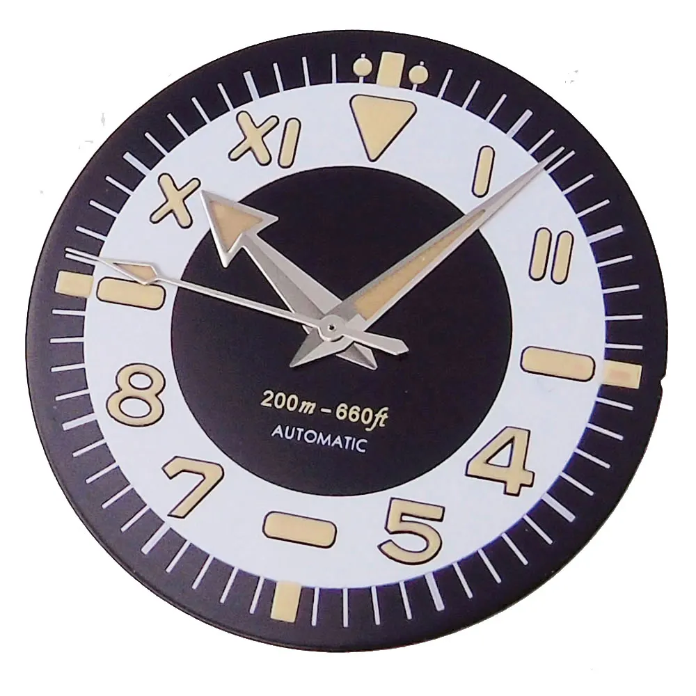 Vintage Green Luminous Diver Watch Dial, 31mm - Diving Wristwatch Accessory