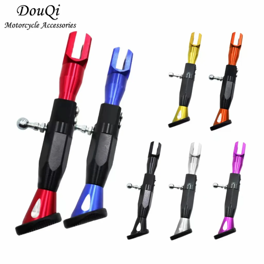 

Motorcycle Side Support Side Tripod CNC Aluminum Alloy Anti-slip Support Tripod Adjustable Parking Kickstand Universal