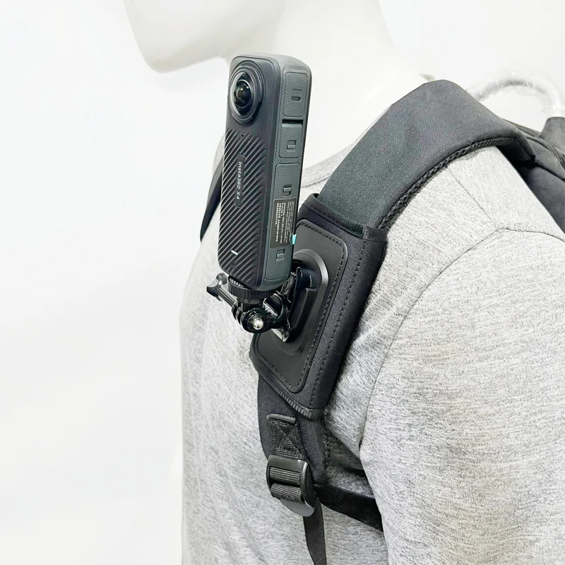 Rotation bag backpack shoulder strap mount holder for DJI Osmo 360 Action 6 5 Pro 4 Insta360 X5 X4 GoPro 13 12 DJI Osmo Pocket 3