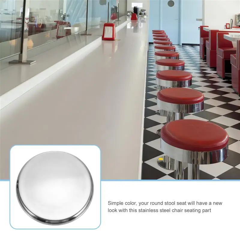 Bar Stool Replacement Seat Chairs Accessories Stainless Steel Seats Round Stools Supply Cushion Student Revolving Chair Pad NEW