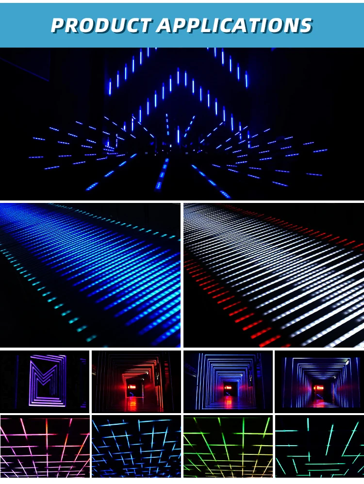 8 RGB LED full-color pixel light bar, stage effect, suitable for party bars, onl