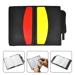 1x Football Soccer Referee Card Set Football Red And Yellow Card Referee Supplies Wallet Notebook Professional Game Referee Tool