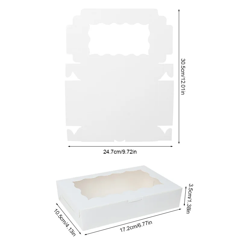 30PCS Cake Bakery Boxes with Window – Ideal for Chocolates, Candy, Desserts, Cupcakes, ... - SKU CBBW2258 - UGI Packaging