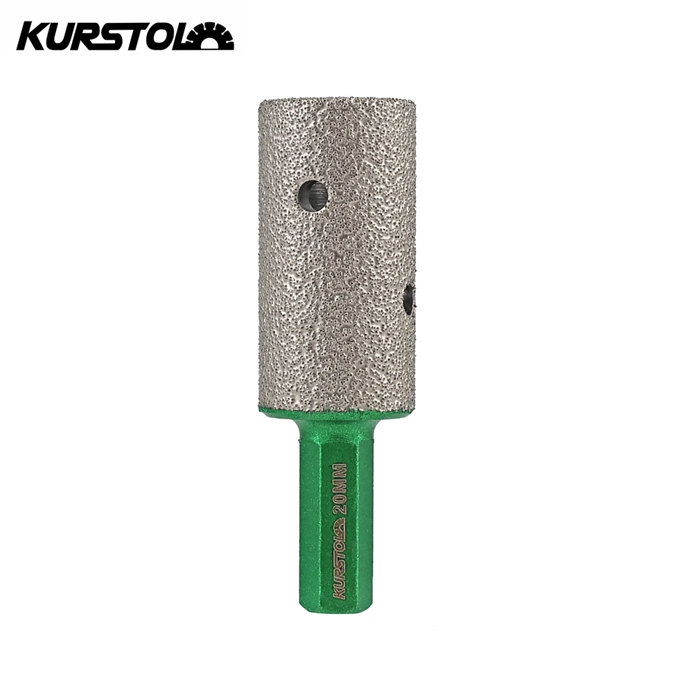 KURSTOL Diamond Milling Bits 1/2pcs 20mm Hex Shank Granite Ceramic Marble Porcelain Enlarge Hole Slot Tile Milling Finger Bit kurstol diamond milling bits 1 2pcs 25mm hex shank granite ceramic marble porcelain enlarge hole slot tile milling finger bit