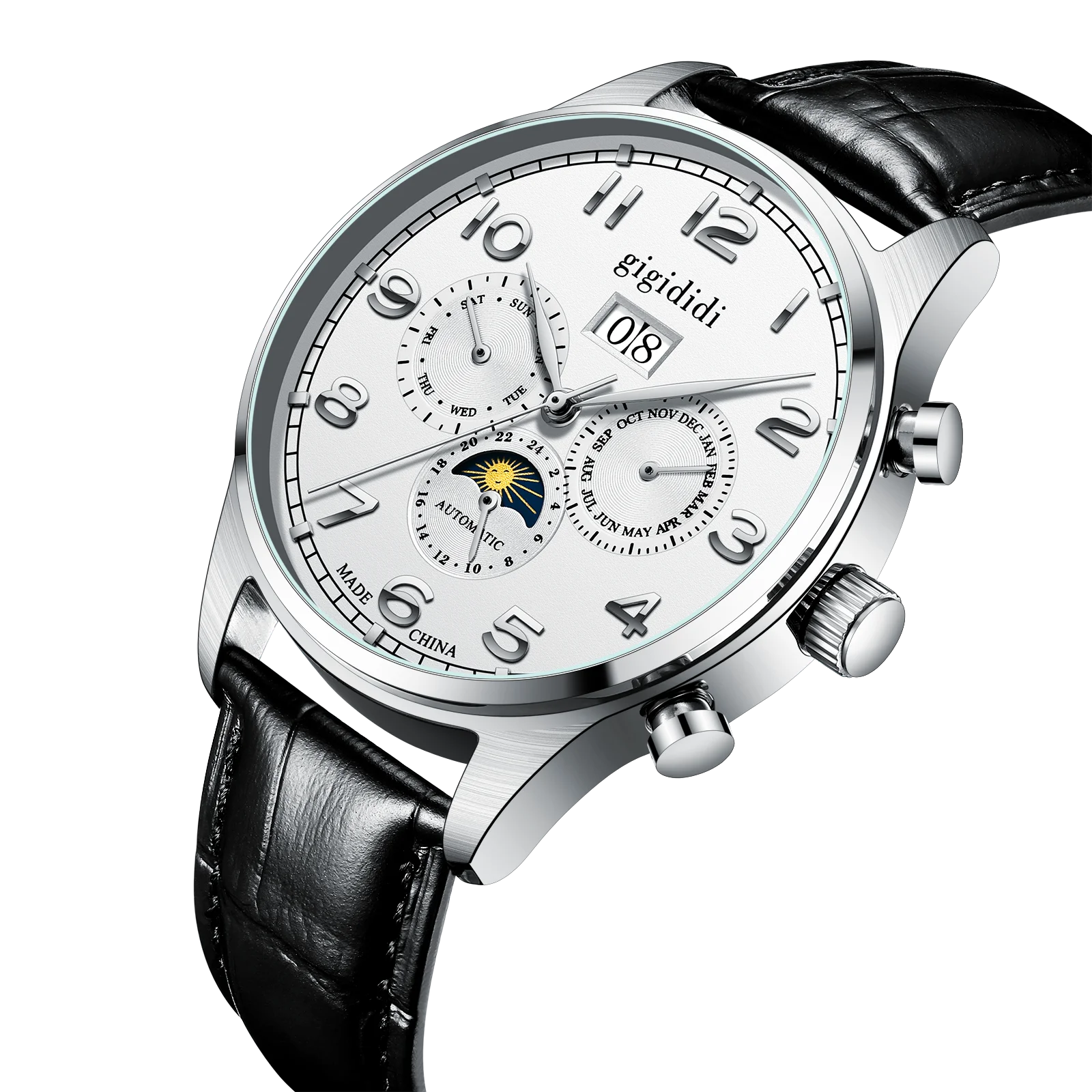 OROLOGIO DANIEL STEIGER Fasi Lunari Uomo Calendario Equinozio Rotto per