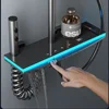 SDSN Digital Piano Shower Set Hot Cold Bathroom Mixer Faucet 12 Inch Rain Shower Head Grey Piano Digital Bathrooom Shower System 2