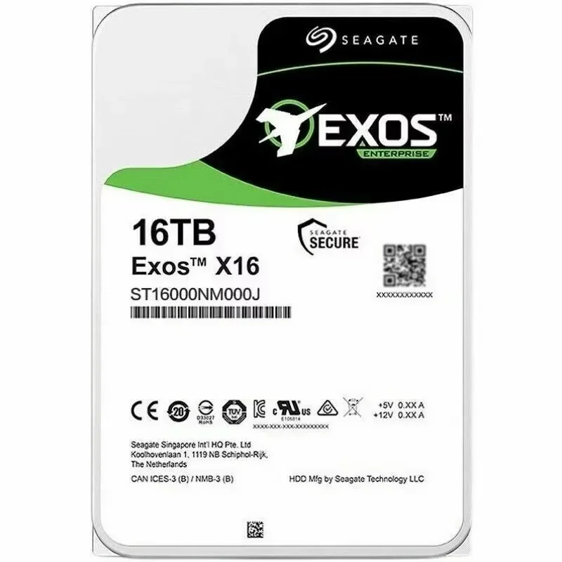 새로운 Seagate 16TB 14TB 10TB 8TB 6TB 4TB 2TB EXOS 3.5인치 SATA3 NAS 하드 드라이브 6GB/s 7200RPM 새 제품