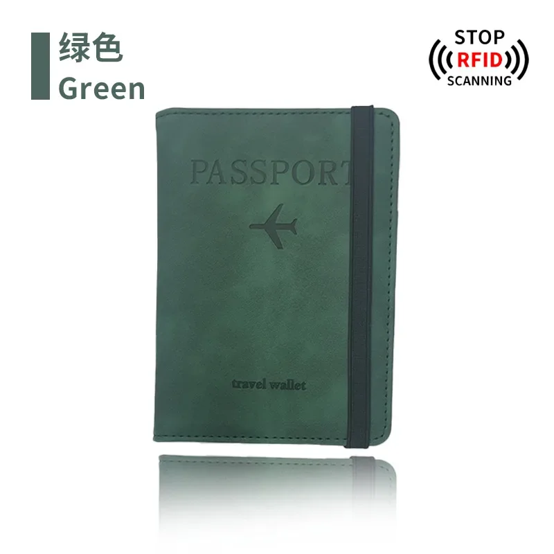 RFID Blocking Travel Passport and Credit Card Holder Case - Stylish PU Leather Protective Accessory