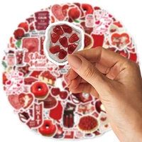 30pcs Rose, Cherry Red Graffiti Stickers Decorated Notebook Water Cup Suitcase Guitar Classic Toy Scrapbook Waterproof PVC Decal 2
