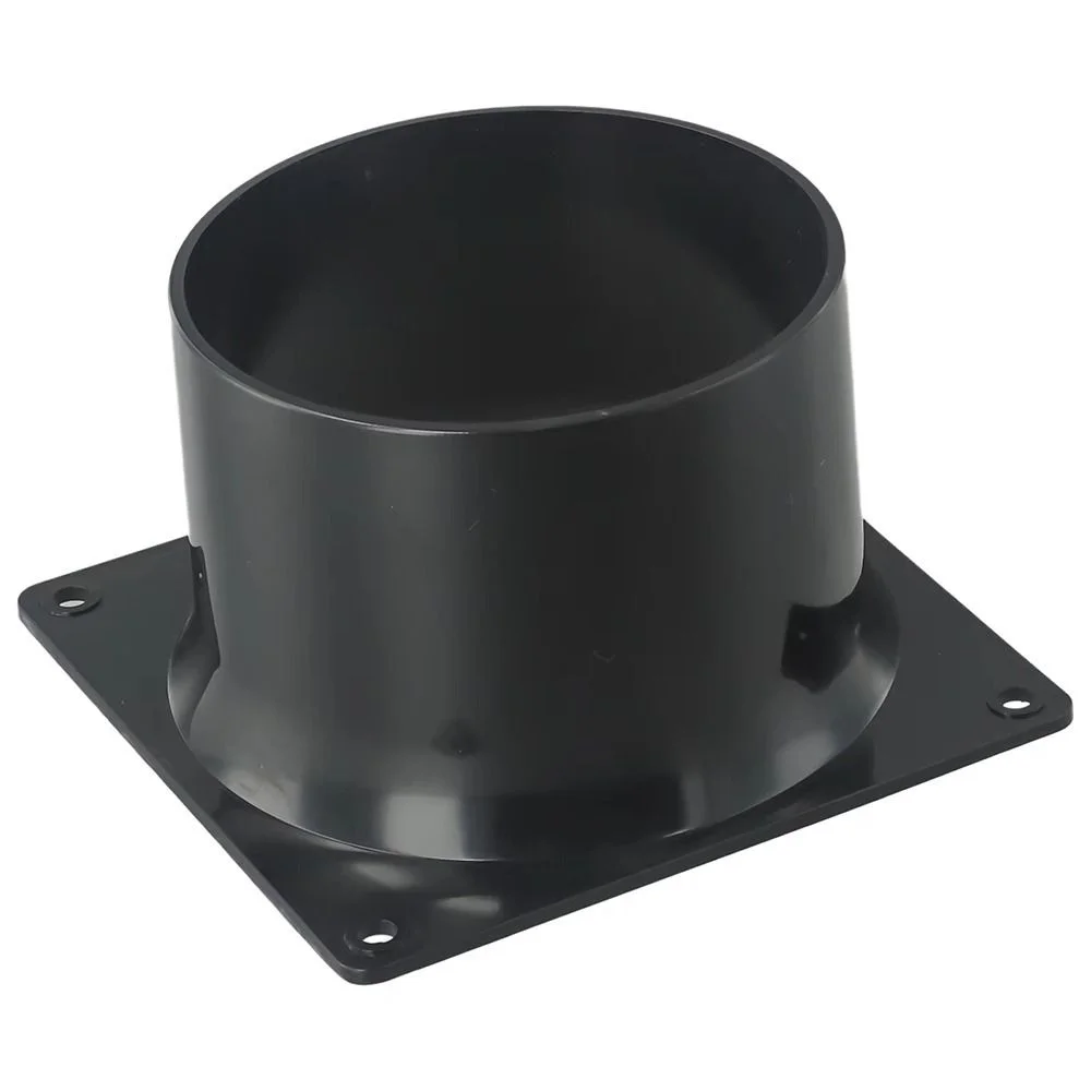 75/100/120mm 블랙 플랜지 커넥터 ABS 사각 바닥 직선 플랜지 공기 흡입구 및 배출구 공기 덕트 연결 플랜지