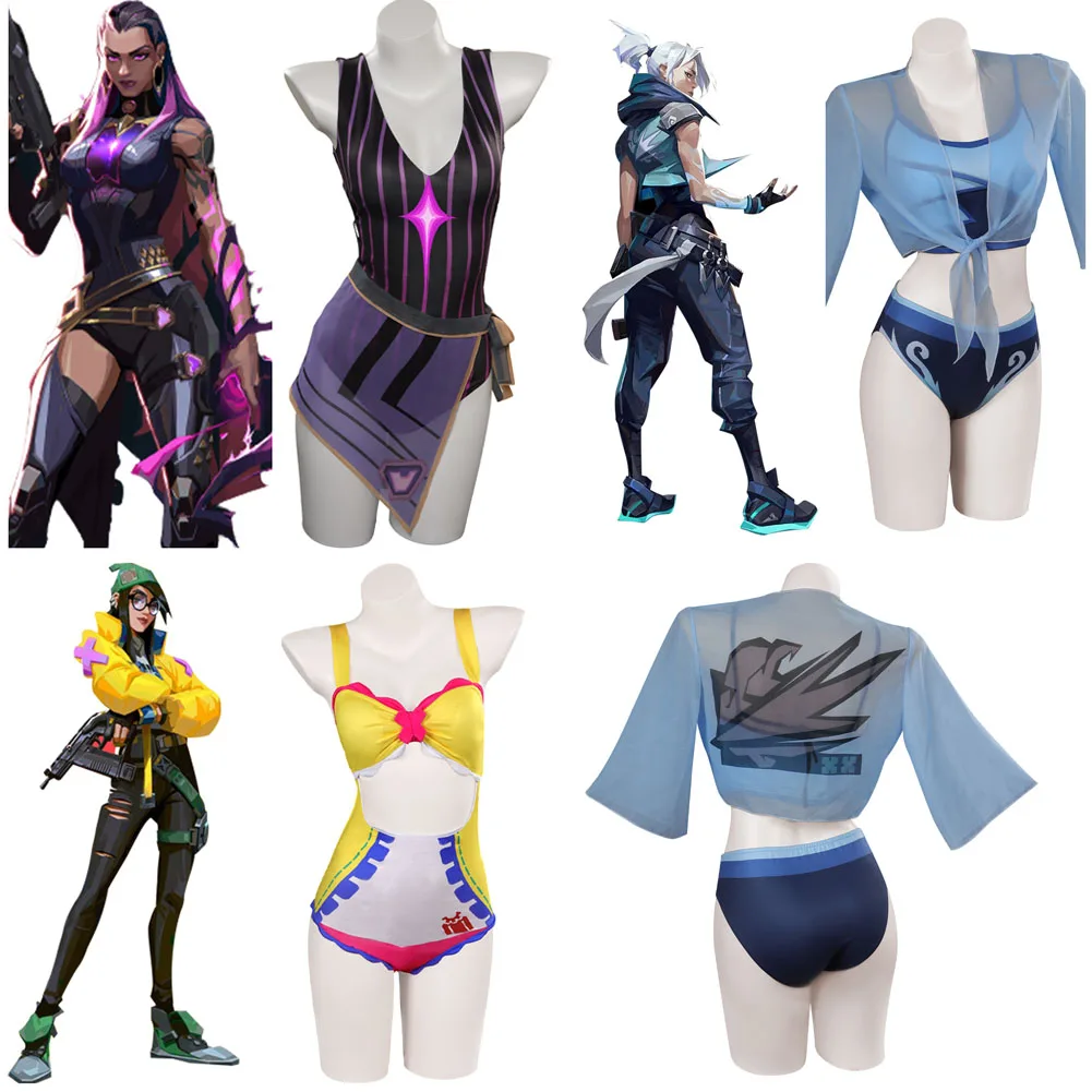 Ivabant Jett Reyna Killjoy Costume Cosplay Tuta Estate Costume Da Bagno Halloween Carnival Party Suit Per Donne Adulte Ragazze