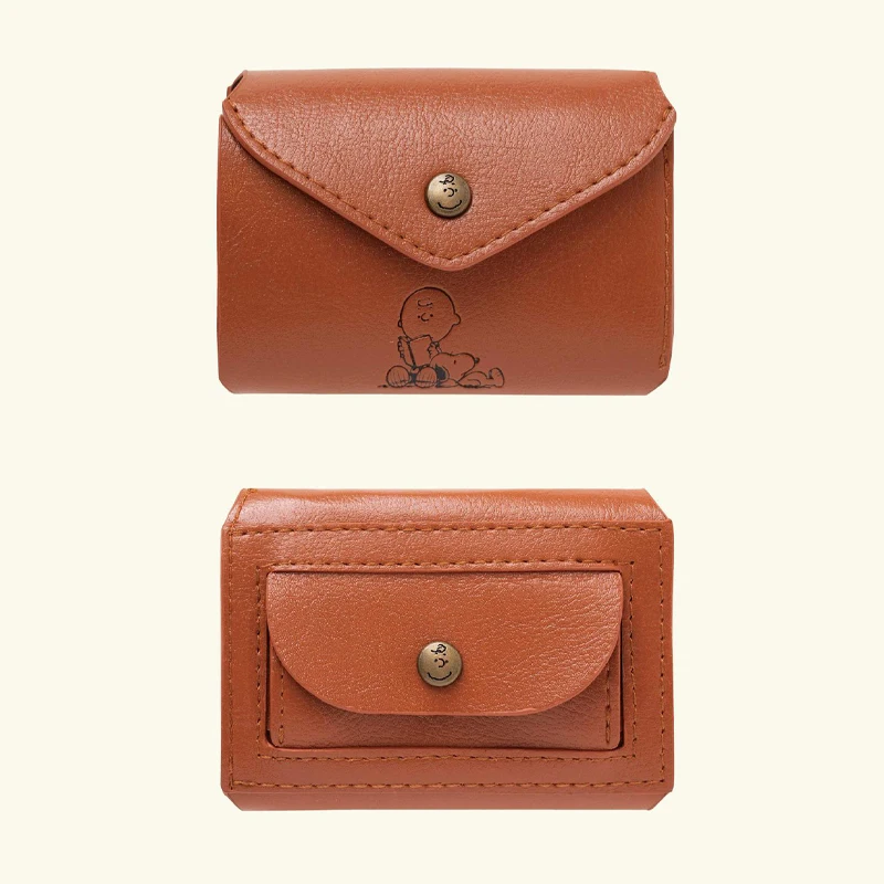 Snoopy Charlie Brown Short Wallet Cartoon Leather Coin Purse