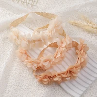 3/Pcs/Set Retro Baby Flower Headband Chiffon Hair Bands Handmade DIY Headwear Hair Accessories for Kids Children Newborn Toddler 1