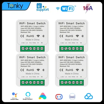 Tenky EWeLink 와이파이 16A 미니 Diy 스마트 스위치 모듈 2 방향 제어 타이머 스위치 Smart Home Automation Alexa Google 홈
