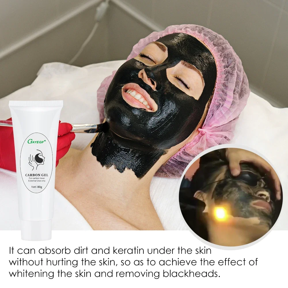 80g Facial Carbon Gel Skin Deep Cleansing Moisturizing Black Mask Pore Shrinking Oil Control Active Nano Toner Face Care Tool
