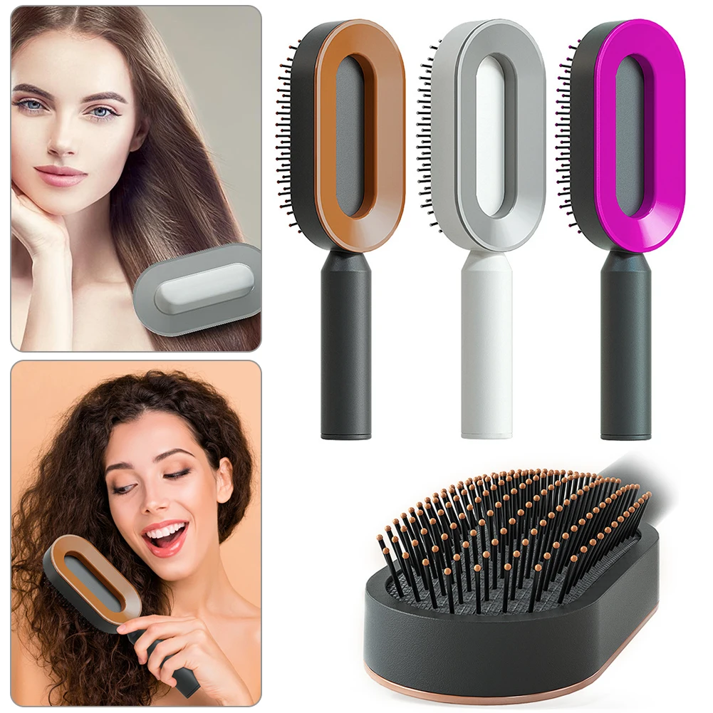 Description Picture 3 of itemMassage Comb Hair Brush Hollowing Out Scalp Massage Curly Hair Relaxing Elastic Curly Comb Hair Anti Tangle Beauty Styling Tool