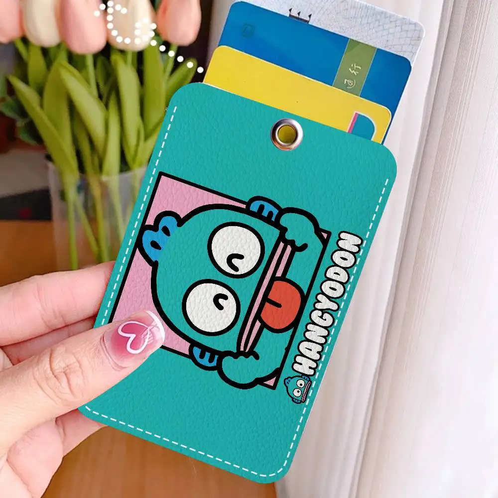 H-Hangyodon 카드 홀더 은행 업무에 적합한 작업 카드 홀더 신용 ID 카드 배지 가방 홀더 키체인
