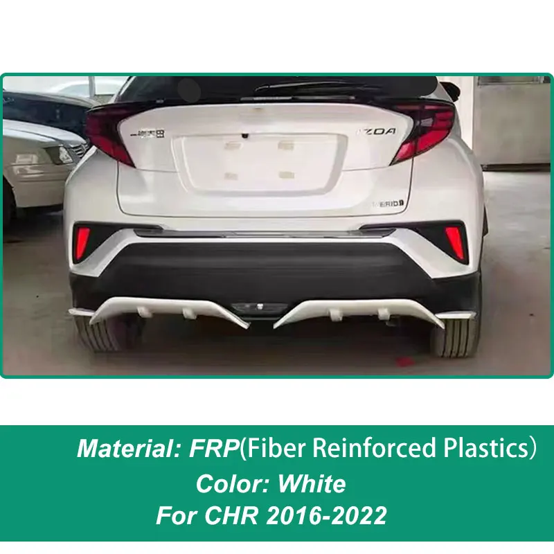 Spoiler Posteriore Ala per Toyota per CHR per C-HR 2016 2017 2018 2019 2020 2021 Tetto Spoiler Posteriore Ala da Corsa Boot Lip Modifica in Plastica ABS Alettone Posteriore (Colore : White