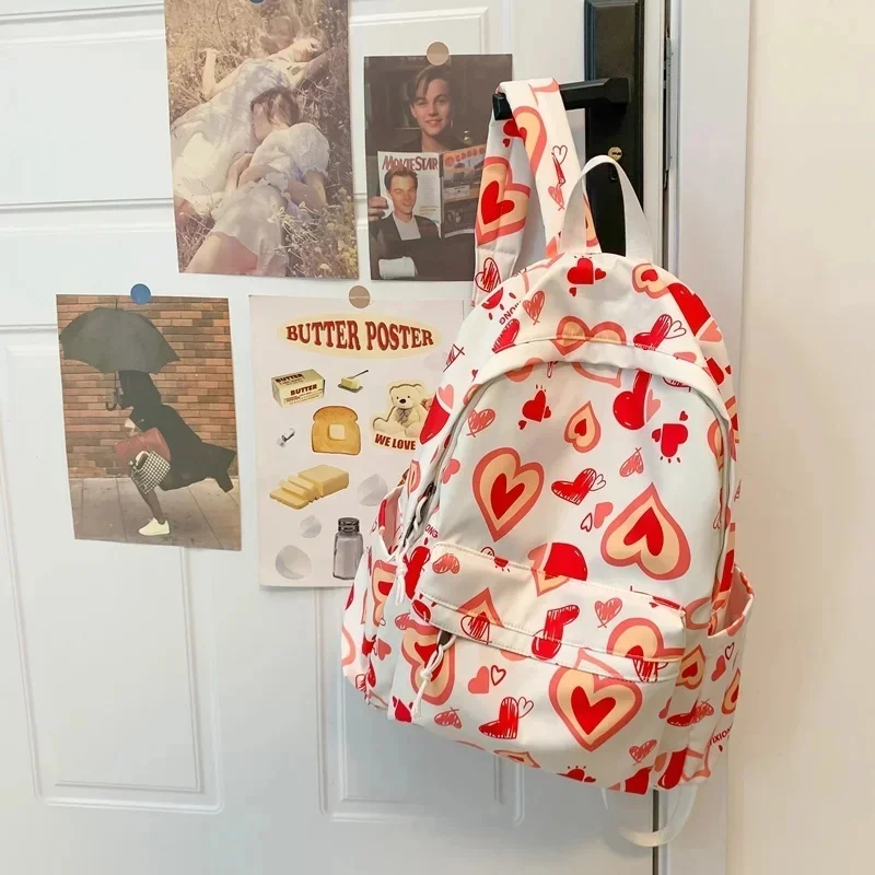 

Милый водонепроницаемый нейлоновый женский рюкзак с мультяшным принтом, кавайная дорожная сумка для девочек-подростков, сумки для книг, Mochila