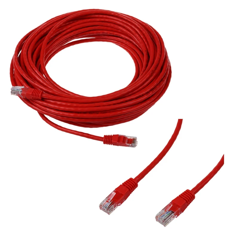 

RJ45 Ethernet Cat5 Network Cable LAN Patch Lead , 2M Red 10Pcs