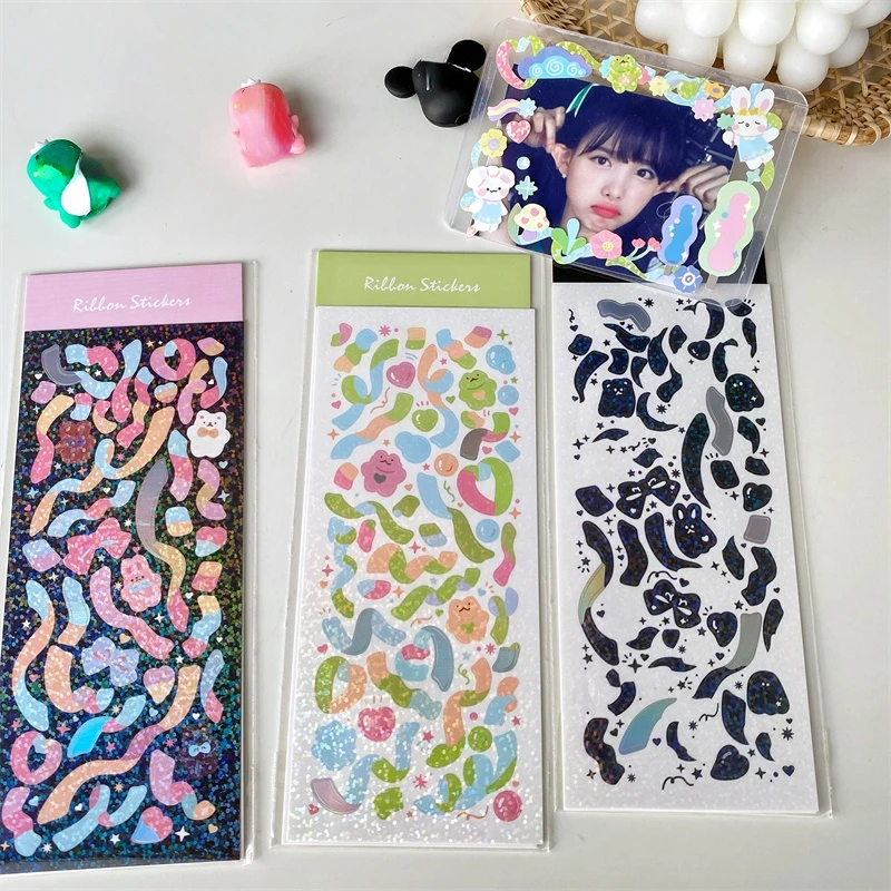 Creative Ribbon Bow Sticker Diy Scrapbooking Idol Card Diary Photo Album  Happy Plan Stationery Gift Decoration Stickers - AliExpress