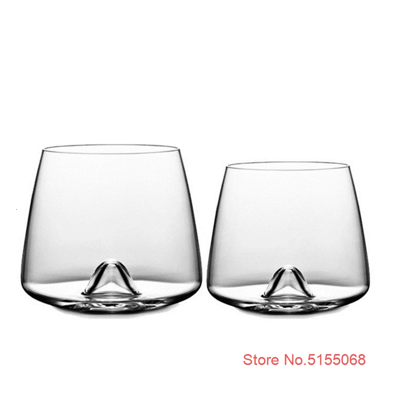 Whiseddy Crystal Scotch Whiskey Glass Rocks Glasses Tumbler Eddy Bottom Swirl Designer Wine Cup for Bar Verre Whisky Shot Glass