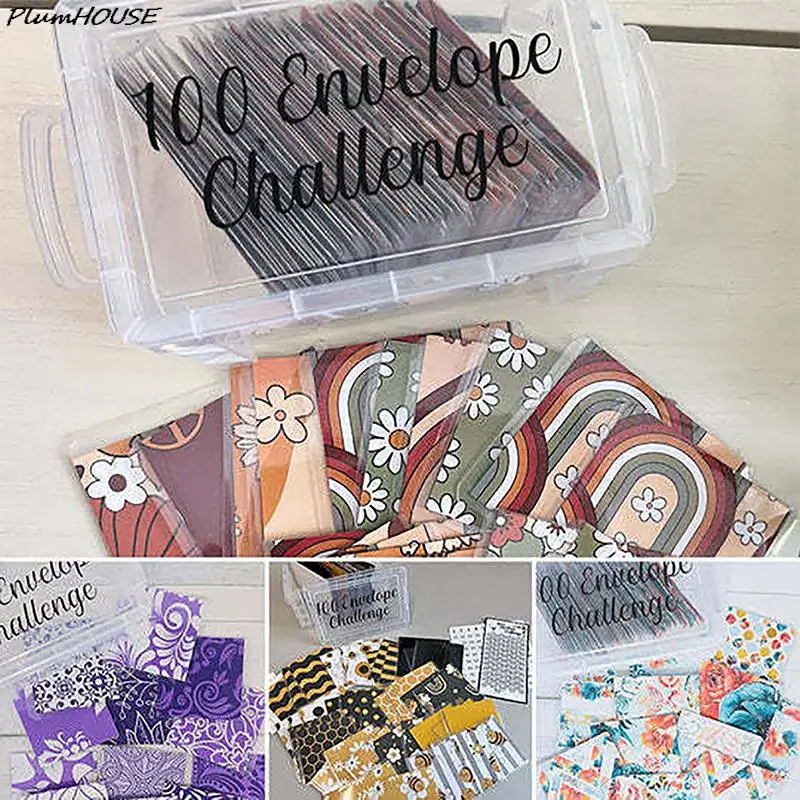 100 Envelope Challenge Box Set, Easy And Fun Way To Save $10,000 Money, Envelopes Money Saving Challenge, Savings Challenges 6