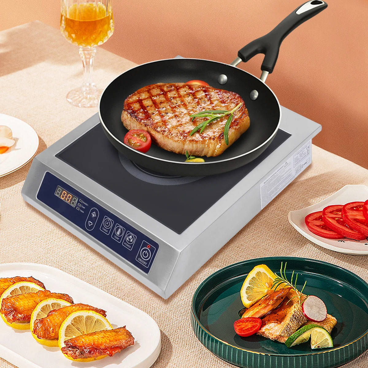 Modern Electric Induction Cooker Digital 3500 Watt Commercial Induction Cooktop — view 5
