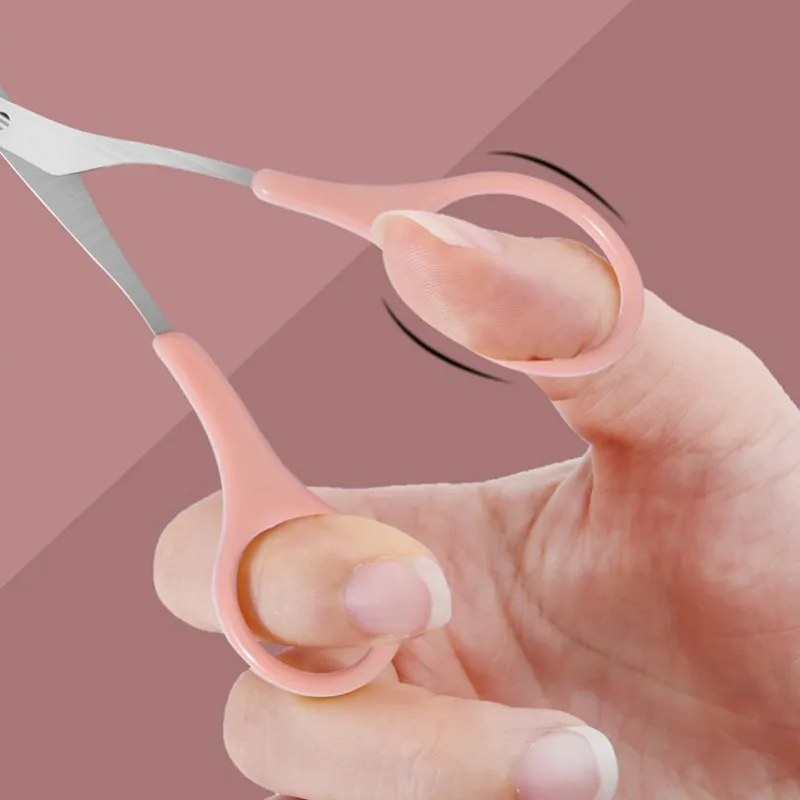 Stainless Steel Eyebrow Trimmer Scissors Comb Brow Hair Scissors Clips Shaping Razor Grooming Trimmer Makeup Accessories 1Pc eyebrow scissors stainless steel scissors beauty scissors